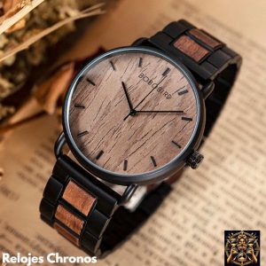 Explora la elegancia natural con el Reloj Bobo Bird para hombre - W-GT023. Con un grosor de caja de 11.9mm y un diámetro de dial de 43mm, este reloj combina estilo y funcionalidad en un diseño atemporal. La correa de madera y el cierre plegable con seguridad garantizan un ajuste cómodo y seguro en cualquier ocasión. Equipado con movimiento QUARTZ y cubierta de dial de Hardlex, este reloj ofrece precisión y durabilidad. Con una resistencia al agua de 3 bar, es adecuado para el uso diario. Certificado CE y RoHS, este reloj es una elección consciente y de moda. Descubre el estilo casual y moderno con Bobo Bird. Disponible ahora en Dasec