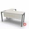 Estación de Trabajo Bench con estructura metálica y cubierta de melamina de 21 mm, disponible en varias dimensiones, ideal para oficinas.