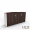 Gabinete 3 Puertas Alto 75 cm en melamina, con tiradores metálicos y cantos protegidos con PVC, disponible en varios tamaños y colores.