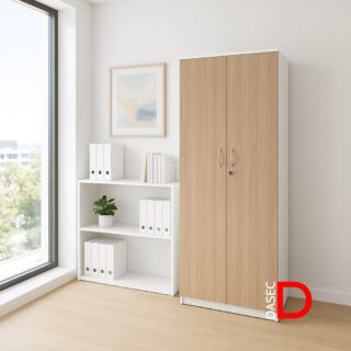 Gabinete melamina 2 puertas alto 195 cm DASEC para oficina