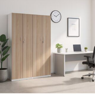 Gabinete melamina 2 puertas alto 195 cm DASEC para oficina