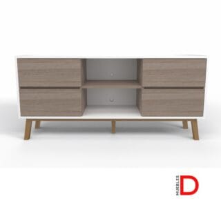 Rack Padua 4 cajones Dasec, mueble organizador moderno para oficinas