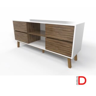 Rack Padua 4 cajones Dasec, mueble organizador moderno para oficinas