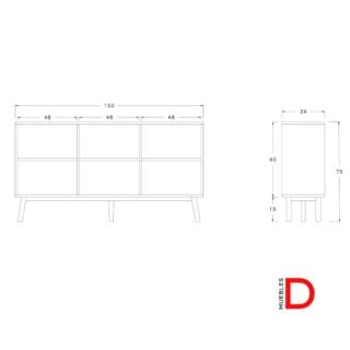 Librero Pharma 150 cm DASEC en múltiples colores para oficina moderna