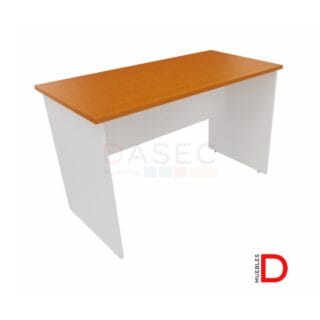 Escritorio recto en melamina de 18mm con regulación de altura y tapacanto PVC.