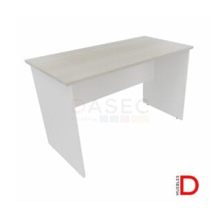 Escritorio recto en melamina de 18mm con regulación de altura y tapacanto PVC.