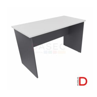 Escritorio recto en melamina de 18mm con regulación de altura y tapacanto PVC.