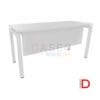 Escritorio bench con faldón y perfil metálico, cubierta de melamina de 21mm.