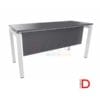 Escritorio bench con faldón y perfil metálico, cubierta de melamina de 21mm.