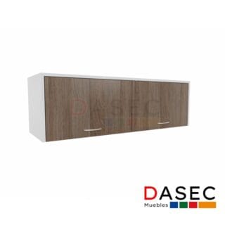 Gabinete Colgante 2 Puertas Levadizas 120x40x40 cm, con estructura de melamina de 18 mm, tirador metálico y cantos protegidos con PVC.