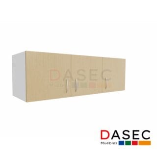Gabinete Colgante 3 Puertas h40 cm, con estructura de melamina de 18 mm, tirador metálico y cantos protegidos con PVC. Disponible en colores clásicos y tendencias.