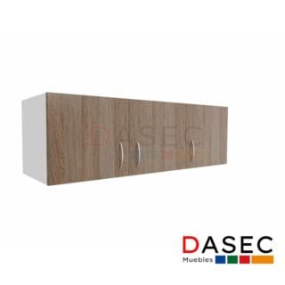 Gabinete Colgante 3 Puertas h40 cm, con estructura de melamina de 18 mm, tirador metálico y cantos protegidos con PVC. Disponible en colores clásicos y tendencias.