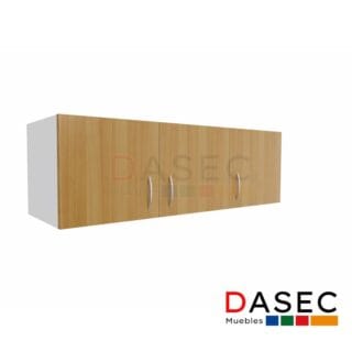 Gabinete Colgante 3 Puertas h40 cm, con estructura de melamina de 18 mm, tirador metálico y cantos protegidos con PVC. Disponible en colores clásicos y tendencias.