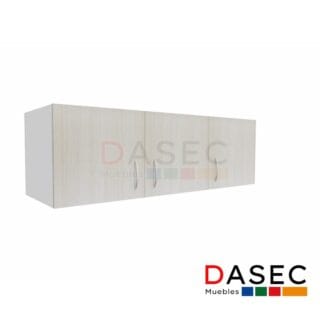 Gabinete Colgante 3 Puertas h40 cm, con estructura de melamina de 18 mm, tirador metálico y cantos protegidos con PVC. Disponible en colores clásicos y tendencias.