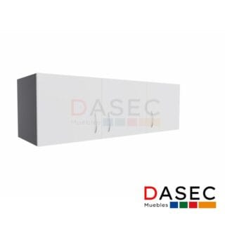 Gabinete Colgante 3 Puertas h40 cm, con estructura de melamina de 18 mm, tirador metálico y cantos protegidos con PVC. Disponible en colores clásicos y tendencias.
