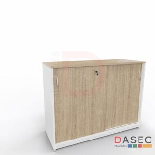 Gabinete Puertas Correderas Alto 75 cm, fabricado en melamina, con puertas correderas y cantos con PVC, disponible en diversos tamaños y colores.