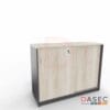 Gabinete Puertas Correderas Alto 75 cm, fabricado en melamina, con puertas correderas y cantos con PVC, disponible en diversos tamaños y colores.