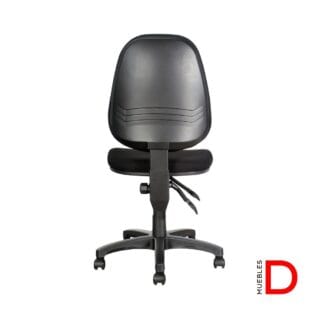 Silla ergonómica con respaldo de tela regulable, asiento tapizado en tela, base de nylon y ruedas de PU.