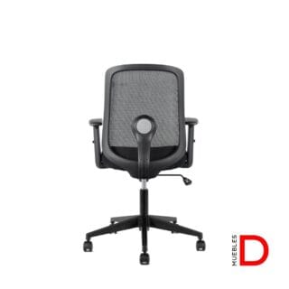 Silla Dot con mecanismo sincrónico, respaldo de malla, ajuste lumbar y apoyabrazos ajustables, base de nylon y ruedas de PU.