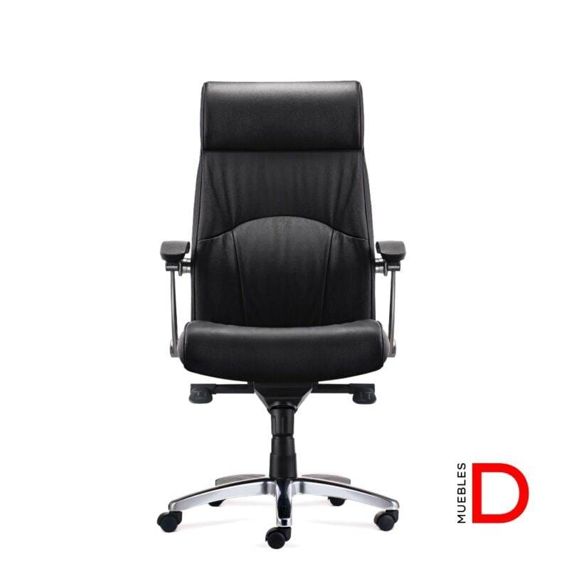 Silla Noa ergonómica con mecanismo de reclinación avanzado, apoyacabeza fijo y base de aluminio, ideal para oficina.