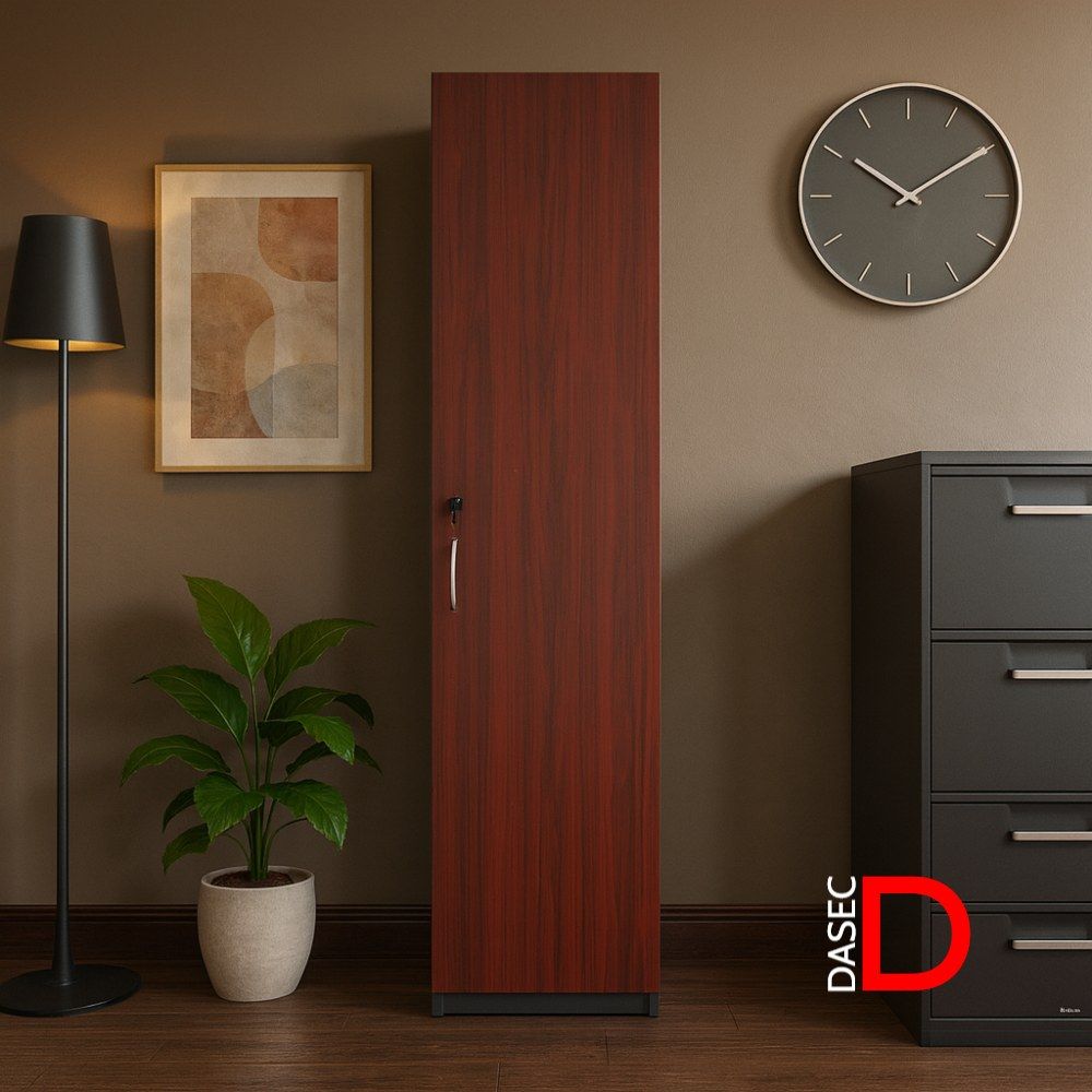 Gabinete archivador DASEC 1 puerta 195 cm con cerradura, melamina de alta resistencia