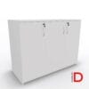 Gabinete de oficina DASEC de 3 puertas y 90 cm de alto con repisas ajustable