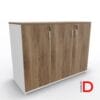 Gabinete de oficina DASEC de 3 puertas y 90 cm de alto con repisas ajustable