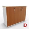 Gabinete de oficina DASEC de 3 puertas y 90 cm de alto con repisas ajustable