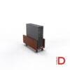 Porta CPU móvil con estructura de melamina y ruedas de goma silenciosas DASEC