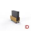 Porta CPU móvil con estructura de melamina y ruedas de goma silenciosas DASEC