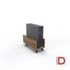 Porta CPU móvil con estructura de melamina y ruedas de goma silenciosas DASEC