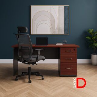 Escritorio recto con 2 cajones y 1 kardex en melamina DASEC para oficina