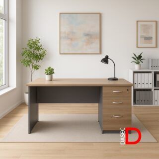 Escritorio recto con 2 cajones y 1 kardex en melamina DASEC para oficina