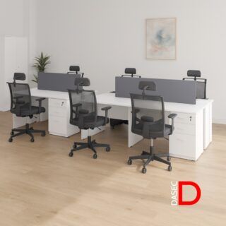 Escritorio recto con 2 cajones y 1 kardex en melamina DASEC para oficina