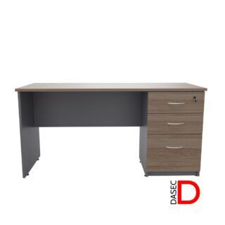 Escritorio recto con 2 cajones y 1 kardex en melamina DASEC para oficina
