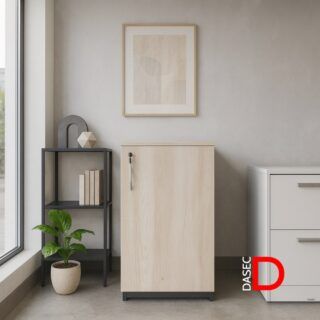 Gabinete oficina DASEC 1 puerta 90 cm con cerradura y melamina resistente